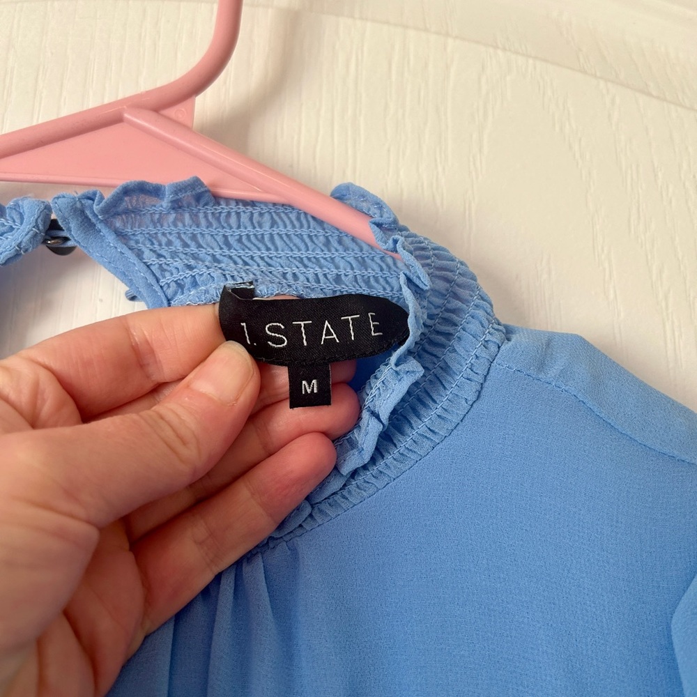 1. State Light Blue Ruffled Dress - Picture 7 of 11